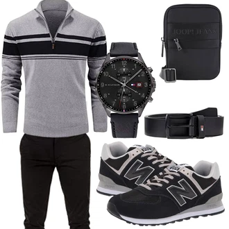 Outfit mit Blau Sneaker/Schuh New Balance "Freizeit Outfit"