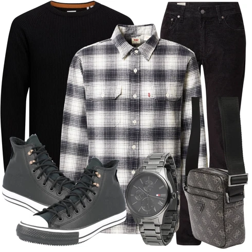 Schwarz Strickjacke Jack & Jones kombinieren