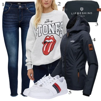Outfit s Šedá Dlouhé Šaty/Dlouhý Zimní Kabát/Dlouhá tylová sukně/Mikina Pull&Bear "Podzimní Outfit"