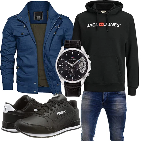 Blau/DunkelBlau Winterjacke/Funktionsjacke/Sommerjacke/Frühlingsjacke/Herbstjacke/Jacke mit Seitlichem Reißverschluss KEFITEVD kombinieren