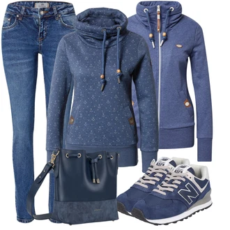 Outfit s Modrá Teniska New Balance "Podzimní Outfit pro každodenní nošení"