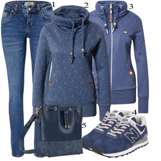 Outfit sa Plava Tenisica New Balance "Jesenski Outfit"