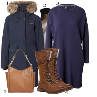 Kratka/mini Outfit sa Crna Haljina Ragwear "Jesenski Outfit"