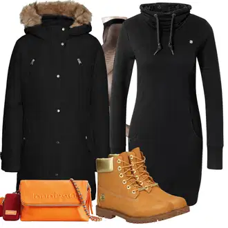 Outfity na podzim s Žerzejové Šaty/Šaty Móda Pro Plnoštíhlou/Šaty s dlouhým rukávem/Šaty s výstřihem Ragwear "Podzimní Vzhled"