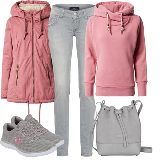 Summits Outfit s Šedá Běžecká bota/Nízká Teniska/Zimní bota/Nízká bota na podpatku/Šněrovací Bota Skechers "Podzimní Vzhled"
