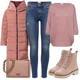 Comfort Outfit s Růžová/Fialová/Béžová Kozačka Šněrovací Kotníková Bota/Zimní kotníková bota/Plochá Kotníková Bota/Bojová Bota/Kotníková Bota s Podšívkou/Klasická Kozačka Elbsand "Podzimní Vzhled"