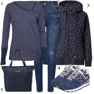 Outfit sa Plava Tenisica New Balance "Jesenski Outfit"