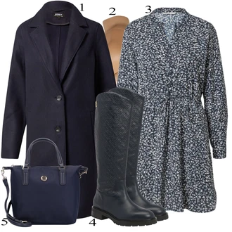 Z zadrgo spredaj outfit mit Klasični škorenj Tommy Hilfiger "Padajoča oblačila"