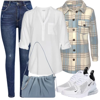 Air Max 270 Outfit s Černá/Bílá Běžecká bota/Běžecká bota/Bota na zumbu/Tenisová bota/Gymnastická bota/Tréninková bota/Volejbalová bota/Bota na fitness/Basketbalová bota Nike Sportswear "Podzimní Ležérní Outfit"