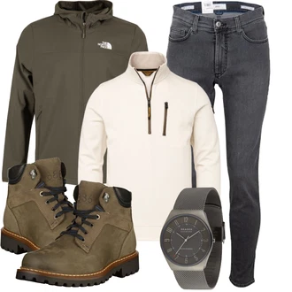 Outfit mit Grün Stiefel Josef Seibel "Herbstliches Freizeit Outfit"