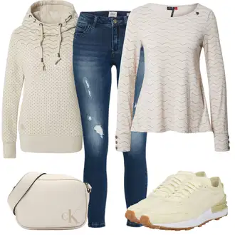 Outfit sa Siva Torba Za Preko Ramena Calvin Klein Jeans "Jesenski outfiti"