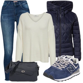 Outfit sa Plava Tenisica New Balance "Jesenski outfiti"