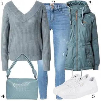 Zima outfit "Padajoča oblačila"