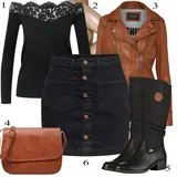 Usnjene Jakne Prehod outfiti za dame image