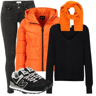 Outfit sa Crna Niska Tenisica New Balance "Jesenski outfiti"