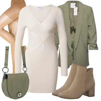 Outfit sa Pink/Ljubičasta/Smeđa/Bež Čizmica ljetna gležnjača/Podstavljena Gležnjača/Čizma na Špic/Kožna gležnjača Tamaris "Jesenski outfiti"