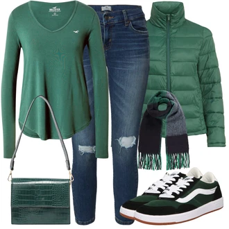 Outfit sa Crna Tenisica Vans "Jesenski outfiti"