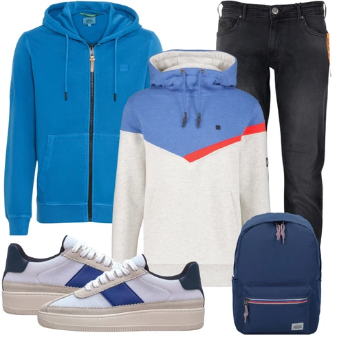 Blau Rucksack kombinieren
