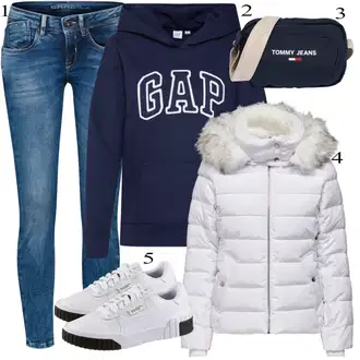 outfit mit Turkizna Gang "Padajoča oblačila"
