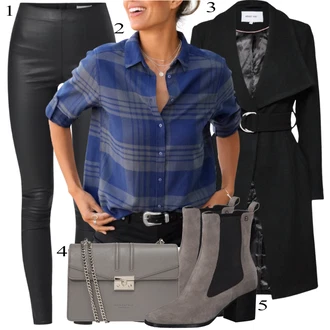 Outfit s Černá Košilová Blůza Lascana "Podzimní Outfit"