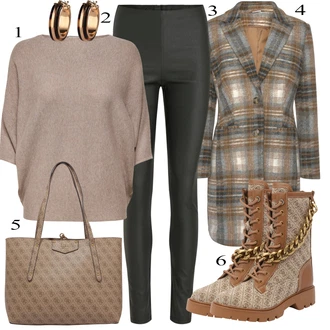 Jesenske Outfiti Polnejša mit Temno zelena/Khaki Pajkice Velika Velikost Vila "Padajoča oblačila"