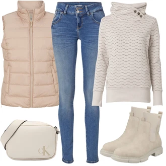 Outfit s Béžová Kabát Tom Tailor "Podzimní Outfit"