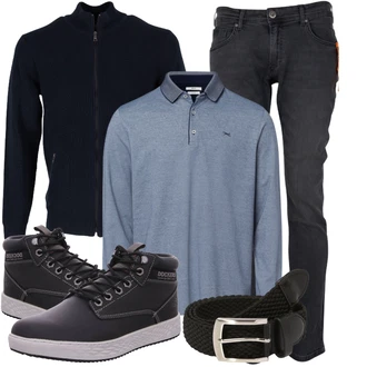 Outfit mit Schwarz Ledergürtel/Klassische Gürtel/Casual Gürtel/Frauengürtel Ohne Schnalle About You "Outfit für den Herbst"