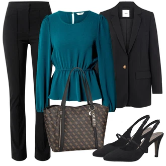 Outfit s Černá Business Kalhoty/Kalhoty s nášivkou uprostřed/Kalhoty se Štěrbinou/Obleková Kalhoty/Zimní Kalhoty/Rozšířené legíny/Strečová Kalhoty/Zvonové Legíny/Střmenová Kalhoty/Kalhoty Bootcut/Skinny Kalhoty/Úzká Kalhoty rÆre by lorena rae "Podzimní Outfit"