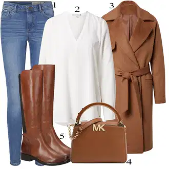 Vuna teplý Outfit sa Smeđa/Bež Midi Kaput/Zimski Kaput Vuneni kaput/Vuneni Kaput/loden kaput/Kaput od Kašmira 2ndday "Tvoj otmjeni outfit"