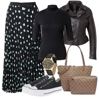 Chuck Taylor All Star Outfit s Černá Teniska Converse "Podzimní Outfit"