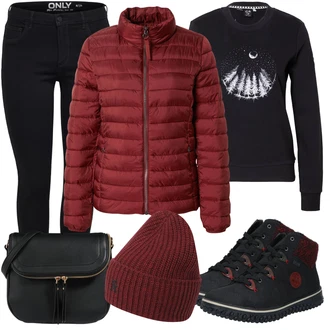 Outfit s Červená Klobouk Čepice Tommy Hilfiger "Podzimní Outfit"
