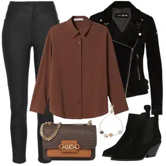Motorka Zima Outfit s Černá Bunda Motorkářské Bund/Vlněná Bund/Bunda s Bočním Zipem/Motorkářská Bunda Freaky Nation "Podzimní Outfit"Look: Jízda na koni, Motorka