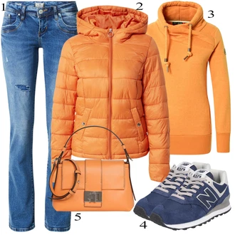 outfit mit Modra Superga New Balance "Padajoča oblačila"