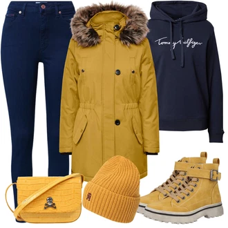Outfit s Žlutá Klobouk Čepice Tommy Hilfiger "Outfit v podzimních barvách"