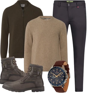 Outfit mit Schwarz Stiefel Tom Tailor "Outfit in herbstlichen Farben"