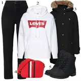 Černé Rovné džíny image