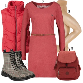Outfit sa Bež/Zlatni najlonke/Čarapa Protiv Tromboze/Hulahopke Velike Veličine/Kompresijska čarapa/najlonska čarapa Swedish Stockings "Jesenski Outfit"