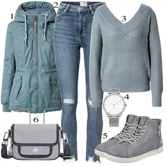Zima outfit "Padajoča oblačila"