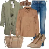 Modra Jeggings outfiti za dame image