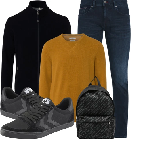 Sportlich Schwarz/Grau/Dunkelgrau Schuh Schmaler Sneaker/SkateSchuh/Sneaker Low/Canvas-Sneaker Hummel kombinieren mit Schwarz Rucksack Calvin Klein JeansLook: Sportlich, Skater, Gothic, Streetwear, Unisex, Casual, Metal