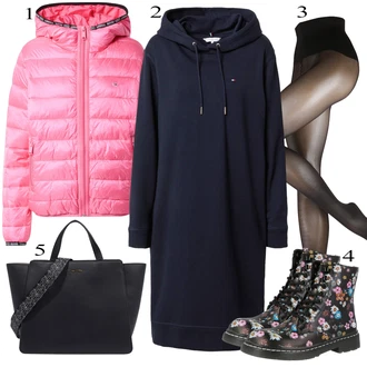 Rave Outfit sa Crna/Pink/Smeđa/Crvena/Šareno Čizmica Čizma na Vezanje/Ravna Gležnjača/Klasična čizmica/Borbena Čizma Dockers by Gerli "Jesenski Outfit"Look: Rave, Coachella