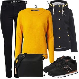 Outfit sa Crna Tenisica New Balance "Jesenski Outfit"