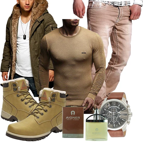 Dunkelgrün/Khaki/Braun/Beige/Gelb Schuh Gefütterte Stiefelette/Winter Sneaker/Wasserfester Schuh/Winter Stiefelette/Klassischer Stiefel/SicherheitsSchuh/Herren LederSchuhe/Trekkingstiefel/Wattierte Stiefel/Wasserdichter Stiefel Mishansha kombinieren