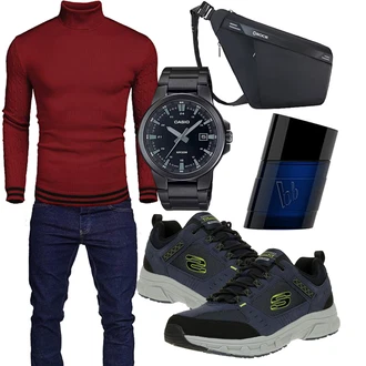 Outfit mit Rot/Lila Unkategorisiert JINIDU "Perfekt für die Freizeit"
