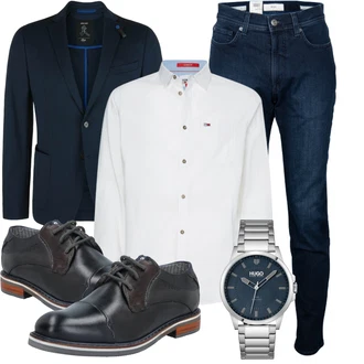 Business Outfits mit Schwarz Anzug S.Oliver "Perfekt fürs Büro"