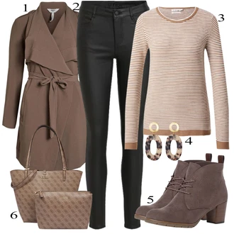 Outfit s Červená/Šedá Šněrovací Bota/Zimní bota/Nízká bota na podpatku/Kozačka Šněrovací Kotníková Bota MARCO TOZZI "Obchodní Outfit"