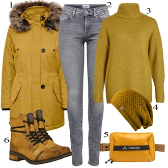 outfit mit Rjava Škorenj Mustang "Padajoča oblačila"