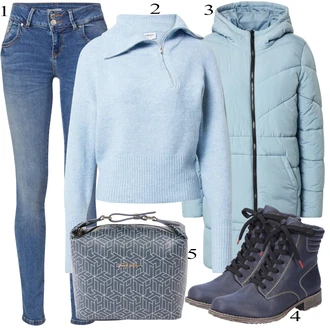 outfit mit Črna/Siva Rieker "Padajoča oblačila"