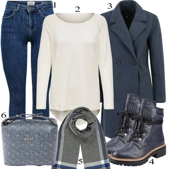 outfit mit Črna Rieker "Padajoča oblačila"