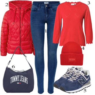 outfit mit Modra Superga New Balance "Padajoča oblačila"